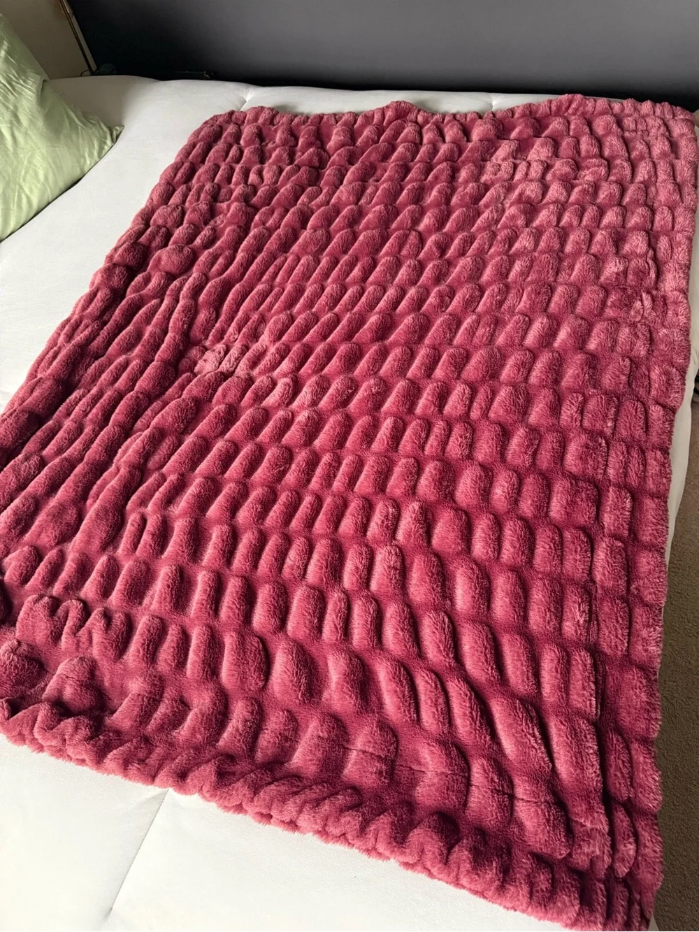 Lola Blankets Medium Burgundy Plush Throw Blanket